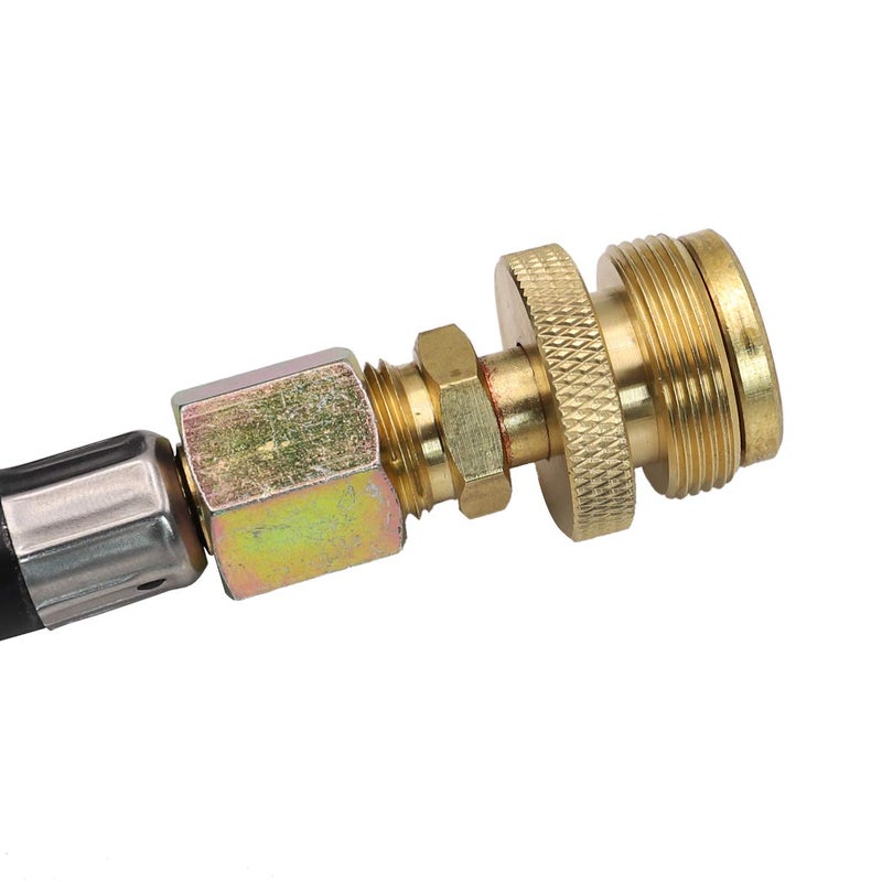 METER STAR 12 Ft Quick Connect Liquid Propane Hose for RV to Hook Up Portable Camping BBQ Grill,Quick-Change Connection Convert to 3/8â€œ Female Flare Hose for 1lb Tank Regulator - Image 3